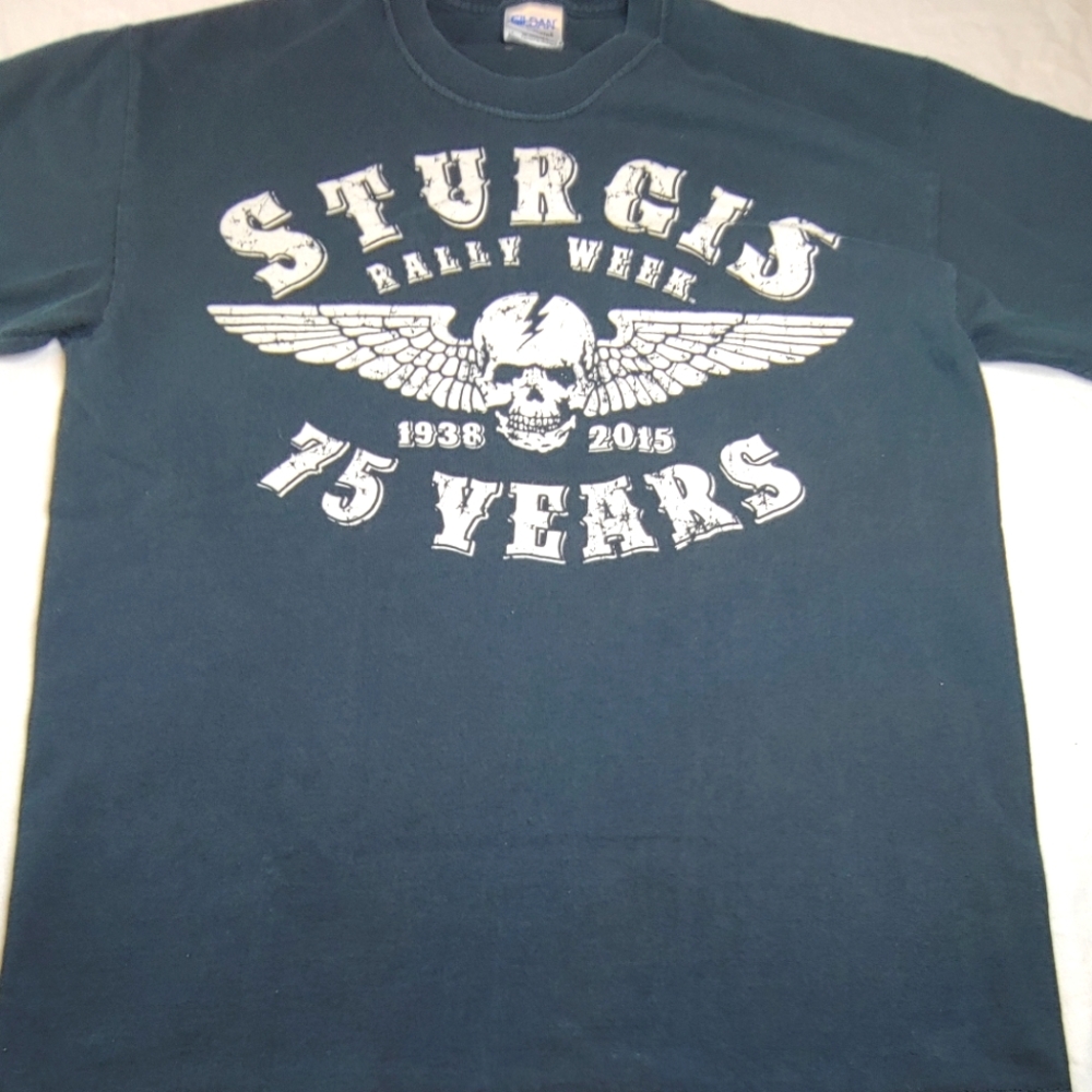 Sturgis Rally Week 75 Years of Partyin' Anniversary Tee 1938-2015
